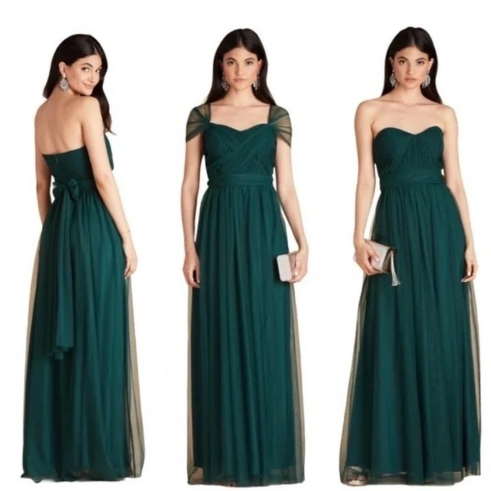 NEW Birdy Grey Christina Convertible Dress Sz M Emerald Bridesmaid Formal Gown